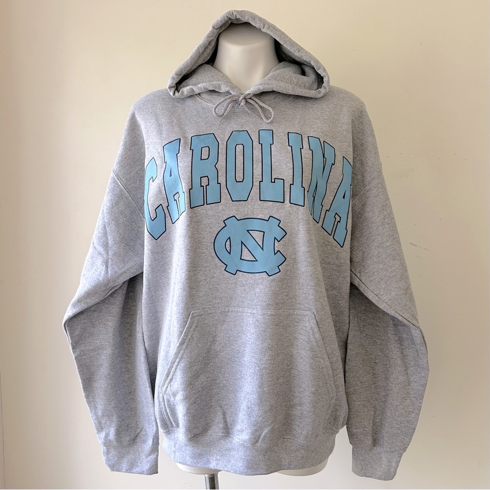University of North Carolina UNC Classic Arch Logo Collegiate Hoodie Grey L NEW